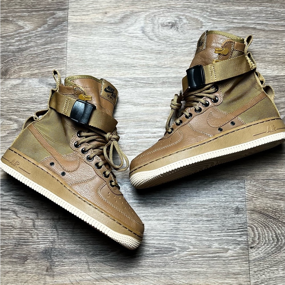 Nike AF1 SF High Air Force 1 SF Golden Beige Women size 5 GS size 3.5Y